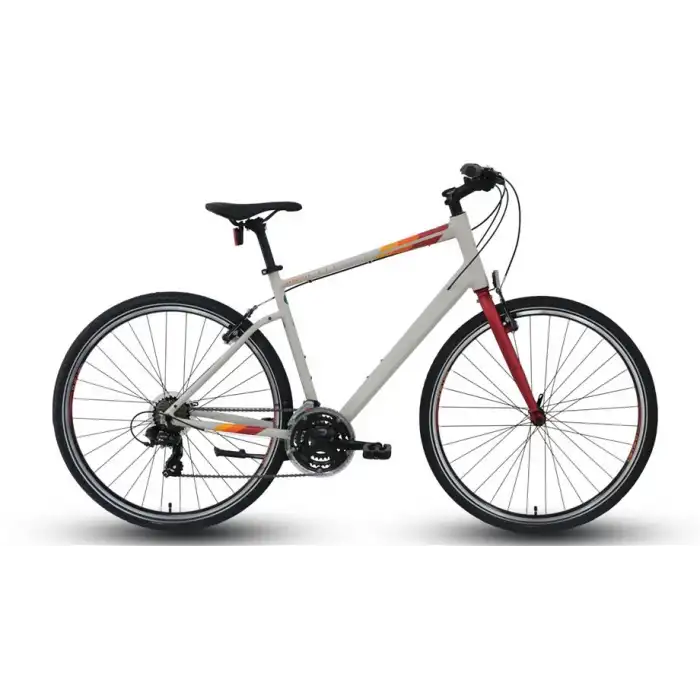 CARRARO SPORTIVE 321 ERKEK ŞEHİR BİSİKLETİ 480H V 28 JANT 21 VİTES MAT GRİ KIRMIZI TURUNCU