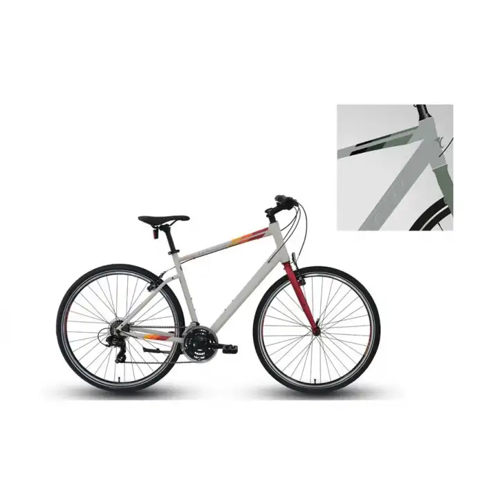 CARRARO SPORTIVE 321 ERKEK ŞEHİR BİSİKLETİ 520H V 28 JANT 21 VİTES GRİ YEŞİL KAHVE