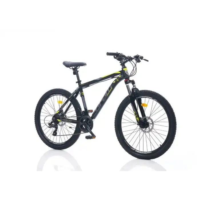 CORELLİ FELİX 1.2 ERKEK DAĞ BİSİKLETİ 330H HD 24 JANT 21 VİTES SİYAH SARI GRİ