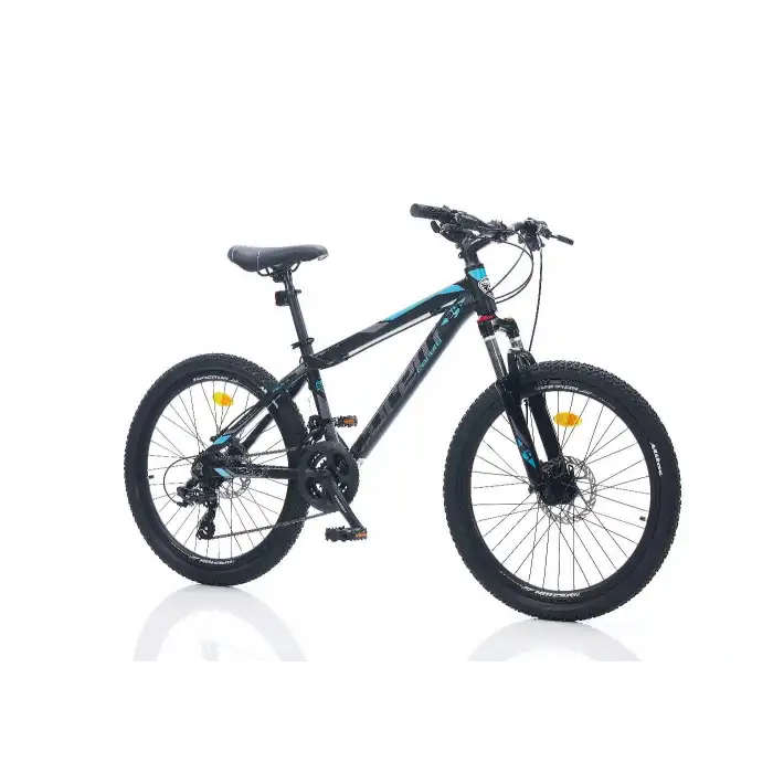 CORELLİ FELİX 1.2 ERKEK DAĞ BİSİKLETİ 355H HD 24 JANT 21 VİTES SİYAH MAVİ TURKUAZ