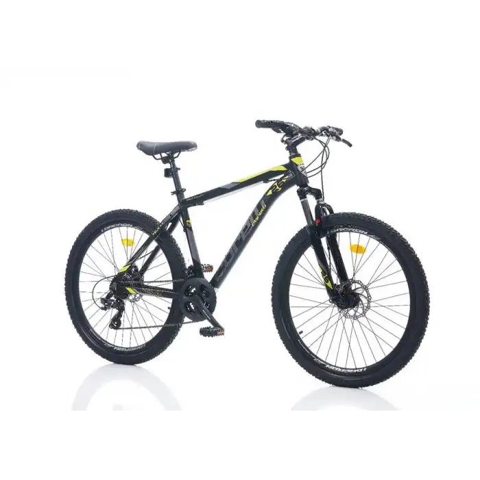 CORELLİ FELİX 2.0 ERKEK DAĞ BİSİKLETİ 330H MD 26 JANT 24 VİTES SİYAH SARI GRİ