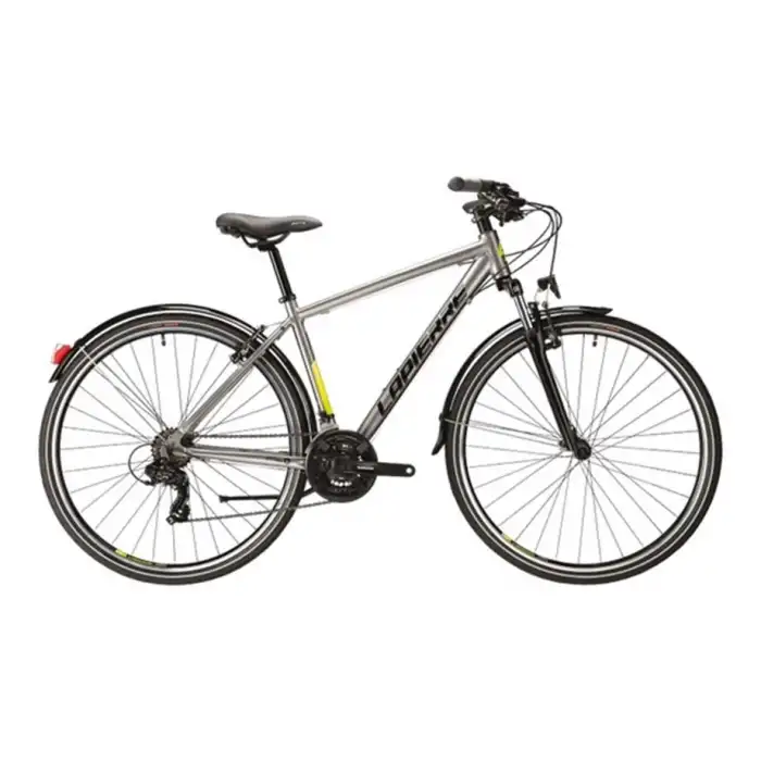 LAPIERRE TREKKING 1.0 ERKEK ŞEHİR BİSİKLETİ V 410H 28 JANT 21 VİTES GRİ LİME YEŞİL SİYAH