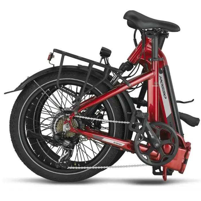 MOSSO KRONOS ELEKTRİKLİ KATLANIR BİSİKLET 390H HYD 20 JANT 7 VİTES BORDO