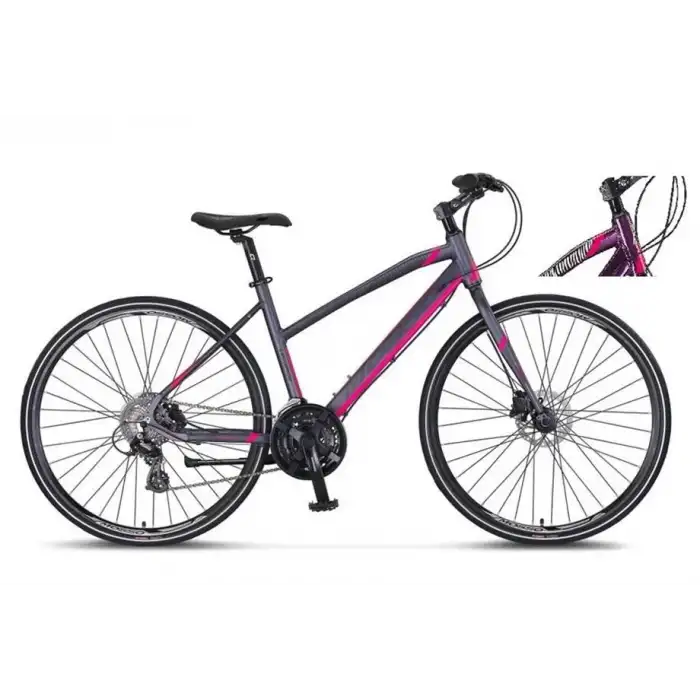 MOSSO LEGARDA-2321-LDM-H KADIN ŞEHİR BİSİKLETİ 460H 28 JANT 21 VİTES MÜRDÜM PEMBE