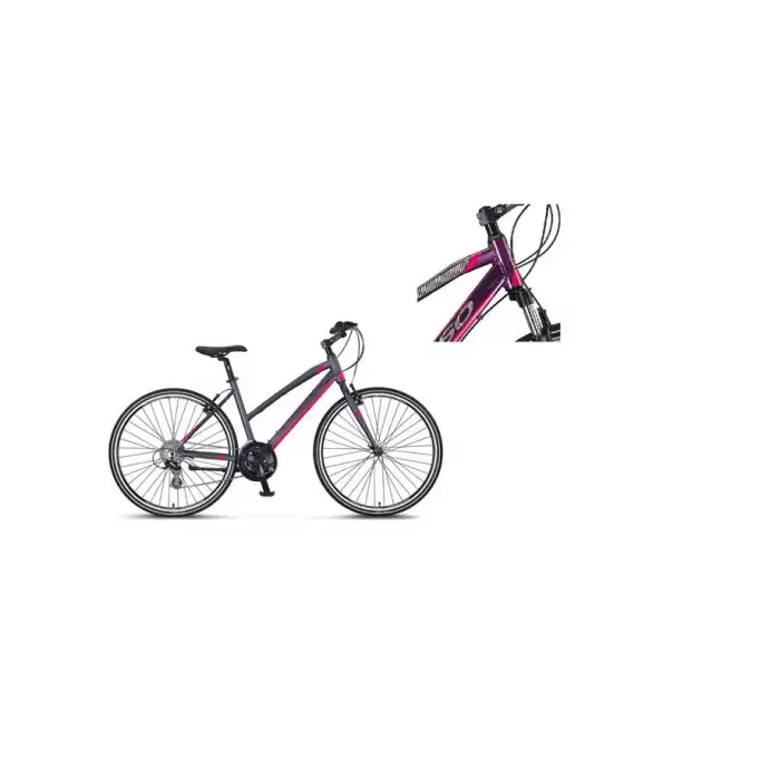 MOSSO LEGARDA-2321-LDM-V KADIN ŞEHİR BİSİKLETİ 410H 28 JANT 21 VİTES MÜRDÜM PEMBE