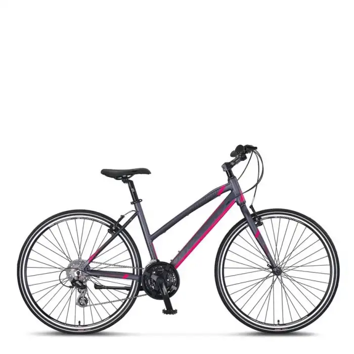 MOSSO LEGARDA-2321-LDM-V KADIN ŞEHİR BİSİKLETİ 460H 28 JANT 21 VİTES ANTRASİT PEMBE