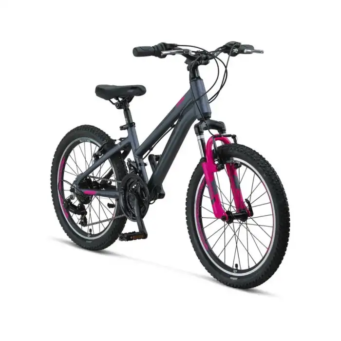 MOSSO WILDFIRE L-20-V KIZ ÇOCUK BİSİKLETİ 280H 20 JANT 18 VİTES ANTRASİT PEMBE