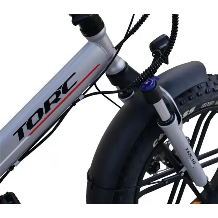 TORC TRC-10 GAZ KOLLU ELEKTRİKLİ KATLANIR BİSİKLET 420H MD 20 JANT 7 VİTES SİLVER