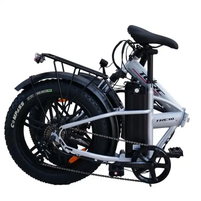 TORC TRC-10 GAZ KOLLU ELEKTRİKLİ KATLANIR BİSİKLET 420H MD 20 JANT 7 VİTES SİLVER