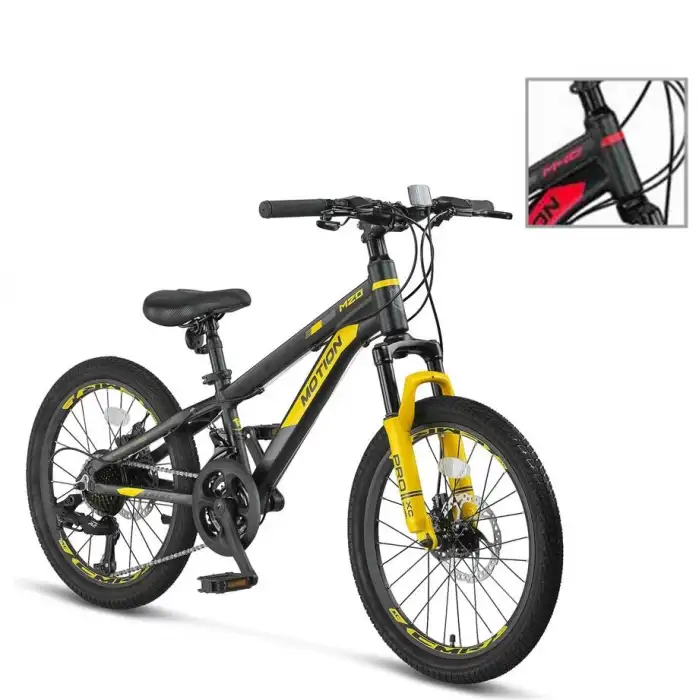 ÜMİT 2078 M-2D MOTION ERKEK ÇOCUK BİSİKLETİ 254H V 20 JANT 21 VİTES SİYAH KIRMIZI