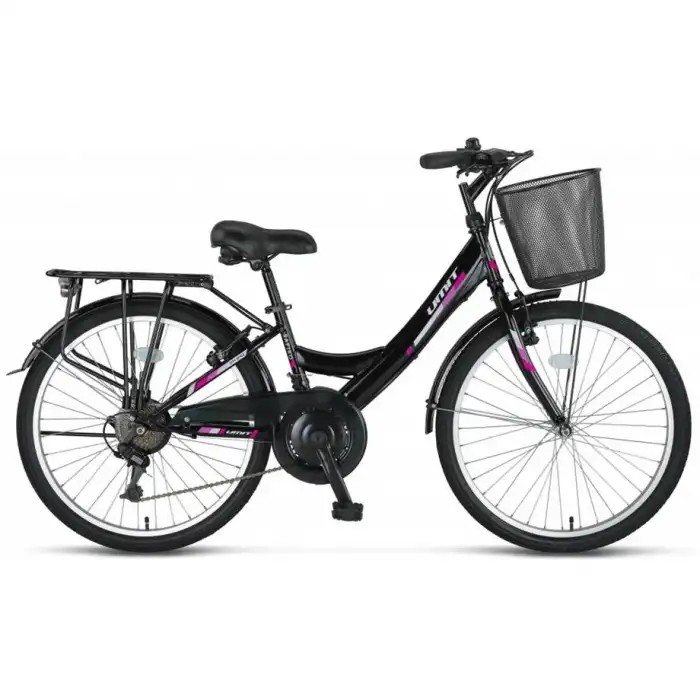 ÜMİT 2608 SAFIRO SEPETLİ BAYAN ŞEHİR BİSİKLETİ V 26 JANT 21 VİTES SİYAH