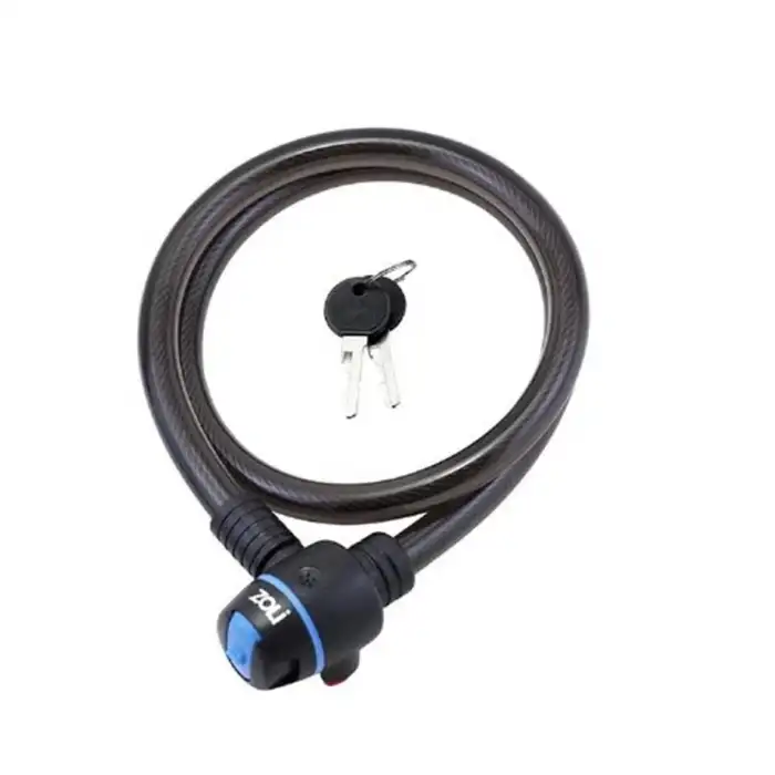 ZOLİ BİSİKLET KİLİT HALAT 15X1500 84118 ANAHTARLI SİYAH KLT-107