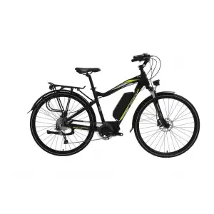 BİSAN E-CITY ELEKTRİKLİ ERKEK ŞEHİR BİSİKLETİ 48CM HD 28 JANT 9 VİTES SİYAH YEŞİL