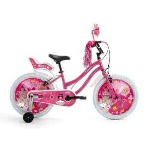 BİSAN QUEEN KIZ ÇOCUK BİSİKLETİ 30CM V 20 JANT METALİK PEMBE PEMBE