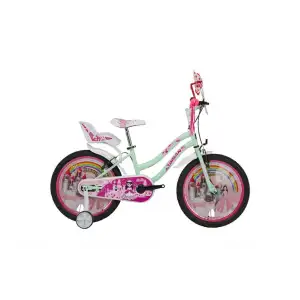 BİSAN QUEEN KIZ ÇOCUK BİSİKLETİ 30CM V 20 JANT MİNT YEŞİL PEMBE