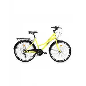 BİSAN SMILE BAYAN ŞEHİR BİSİKLETİ 44CM V 28 JANT 7 VİTES SARI SİYAH
