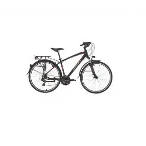 BİSAN TRX 8100 CITY ERKEK ŞEHİR BİSİKLETİ 460CM V 28 JANT 21 VİTES MAT SİYAH KIRMIZI