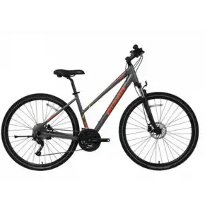 BİSAN TRX 8300 KADIN ŞEHİR BİSİKLETİ 45CM MD 28 JANT 24 VİTES TOURNEY METALİK GRİ TURUNCU