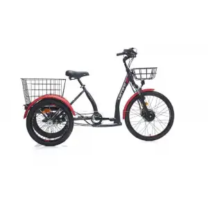 CARRARO E-LINE ePACK 2.1 UNISEX BİSİKLET 410H HD 24 JANT NEX.3 VİTES MAT SİYAH KIRMIZI GRİ