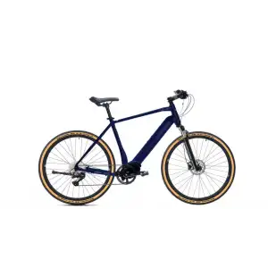 CARRARO e-SPORTIVE X ERKEK ŞEHİR BİSİKLETİ 560H HD 28 JANT 10 VİTES LACİVERT-AÇIK TURUNCU GÜMÜŞ