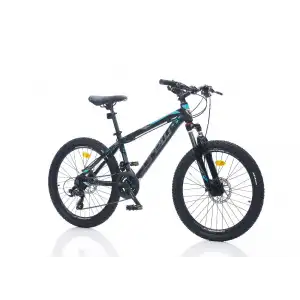 CORELLİ FELİX 1.2 ERKEK DAĞ BİSİKLETİ 355H HD 24 JANT 21 VİTES SİYAH MAVİ TURKUAZ