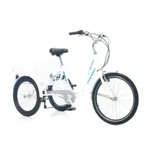 CORELLİ KANGUROO ÜÇ TEKERLİ ŞEHİR BİSİKLETİ 410H V-MD 24 JANT 6 VİTES BEYAZ MAVİ