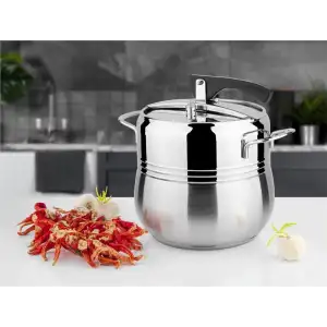 LİNES PREMİUM SİLVER ÇELİK DÜDÜKLÜ TENCERE METAL KULP 6 LT K.701509