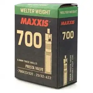 MAXXIS WELTER WEİGHT 700X23/32C  23/32-622 48MM İNCE SİBOB İÇ LASTİK SİYAH KUTULU