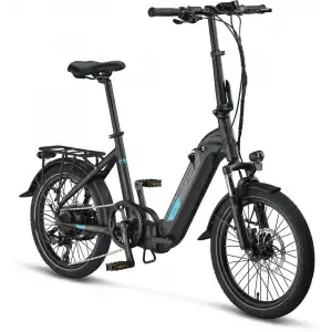 MOSSO KRONOS ELEKTRİKLİ KATLANIR BİSİKLET 390H HYD 20 JANT 7 VİTES MAT SİYAH MAVİ