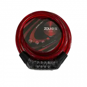 ZOLİ 12X1000 BİSİKLET ŞİFRELİ KİLİT XBYC 4522 KIRMIZI