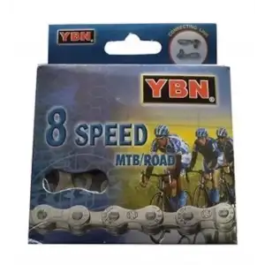 YBN BİSİKLET ZİNCİRİ MTB 7/8 VİTES S52S22 116L SİLVER İNDEX KUTULU