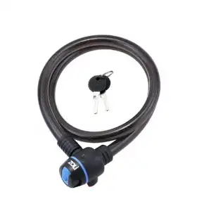 ZOLİ BİSİKLET KİLİT HALAT 15X1000 84118 ANAHTARLI SİYAH KLT-105