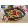 EDA COOKWARE DÖKÜM KARE ÇAT ÇOK AMAÇLI TEPSİ 36 CM SİYAH ZK-951