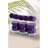 PEROTTİ SUN PURPLE 8 Lİ CAM BAHARATLIK  MOR 12290