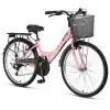 ÜMİT 2608 SAFIRO SEPETLİ BAYAN ŞEHİR BİSİKLETİ V 26 JANT 21 VİTES PEMBE