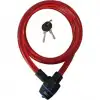 ZOLİ BİSİKLET KİLİT HALAT 15X1000 84118 ANAHTARLI KIRMIZI KLT-105-2