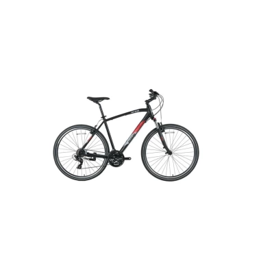 BİSAN TRX 8100-23 ERKEK ŞEHİR BİSİKLETİ 46CM V 28 JANT 21 VİTES MAT SİYAH KIRMIZI