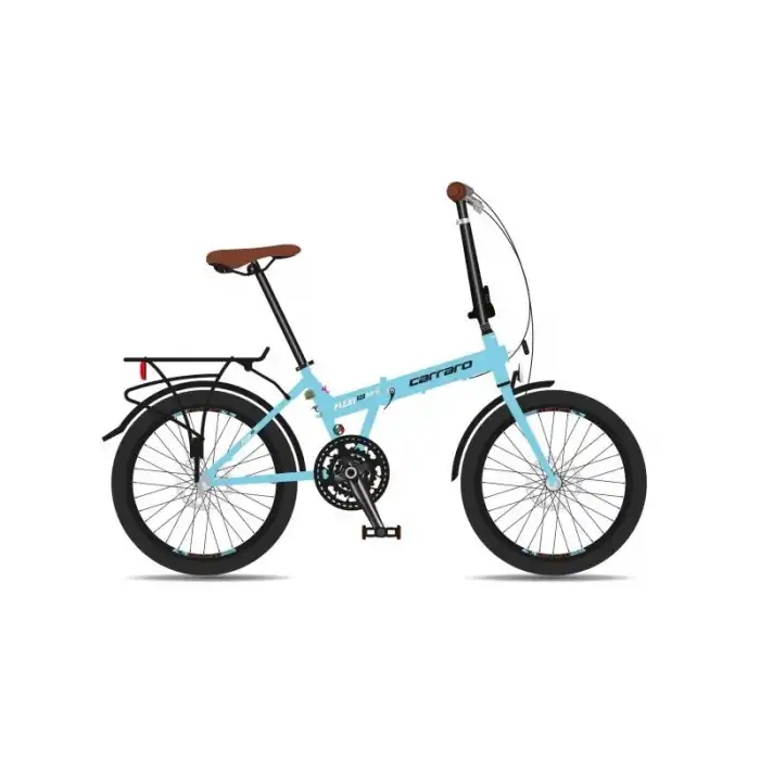 CARRARO FLEXI 121 HD KATLANIR BİSİKLET 350H 20 JANT 21 VİTES MAVİ SİYAH KROM KAHVE
