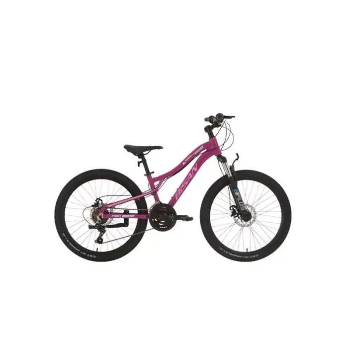 BİSAN KDX 2800-D KADIN DAĞ BİSİKLETİ 30CM MD 24 JANT 21 VİTES MOR PEMBE BEYAZ