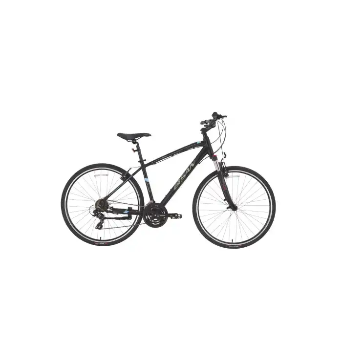 BİSAN TRX 8100 ERKEK ŞEHİR BİSİKLETİ 46CM V 28 JANT 21 VİTES MAT SİYAH MAVİ