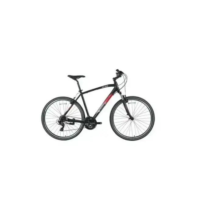 BİSAN TRX 8100 ERKEK ŞEHİR BİSİKLETİ 46CM V 28 JANT 21 VİTES MAT SİYAH KIRMIZI