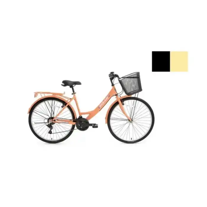 BİSAN LOTUS KADIN ŞEHİR BİSİKLETİ 34CM V 24 JANT 21 VİTES MAT SİYAH GOLD