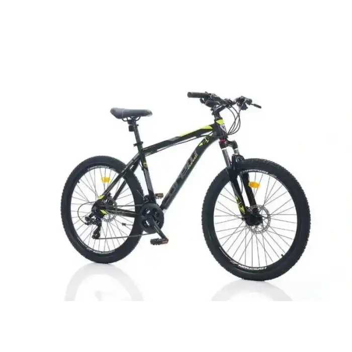 CORELLİ FELİX 1.2 ERKEK DAĞ BİSİKLETİ 355H HD 24 JANT 21 VİTES SİYAH SARI GRİ