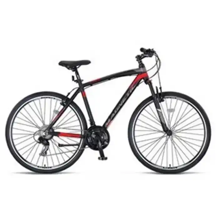 ÜMİT 2863 MAGNETIC ERKEK ŞEHİR BİSİKLETİ 460H V 28 JANT 21 VİTES SİYAH KIRMIZI