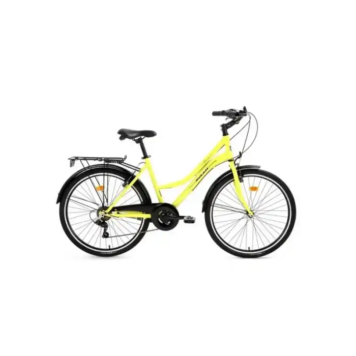 BİSAN SMILE KADIN ŞEHİR BİSİKLETİ 44CM V 28 JANT 7 VİTES SARI SİYAH