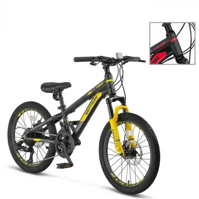 ÜMİT 2078 MOTION M-2D ERKEK ÇOCUK BİSİKLETİ 254H 20 JANT 21 VİTES SİYAH KIRMIZI