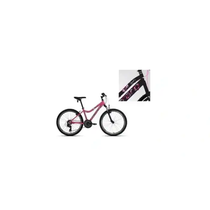 CARRARO SPEED 242 KADIN DAĞ BİSİKLETİ 360H V 24 JANT 21 VİTES MAT SİYAH PEMBE BEYAZ
