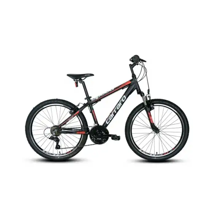 CARRARO SPEED 240 ERKEK DAĞ BİSİKLETİ 360H V 24 JANT 21 VİTES MAT SİYAH KIRMIZI KOYU KIRMIZI