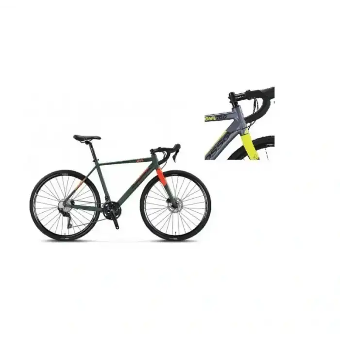 MOSSO GVL700-GRX400 ERKEK YARIŞ BİSİKLETİ 550H HD 28 JANT 20 VİTES ANTRASIT LIME