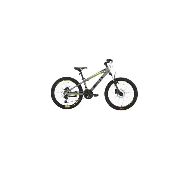 BİSAN COOPER ERKEK DAĞ BİSİKLETİ 30 CM HD 24 JANT 21 VİTES METALİK GRİ SİYAH SARI